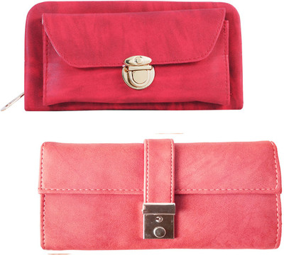 

Lady bar Casual Red, Pink Clutch, Pink;red