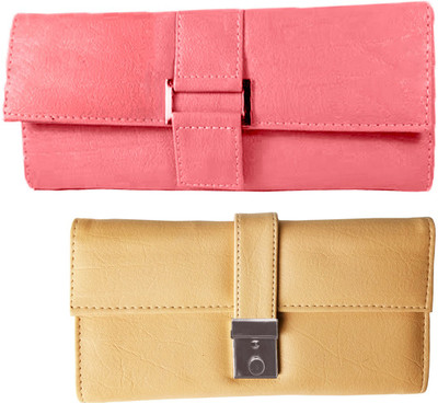 

Lady bar Casual Pink, Beige Clutch, Beige;pink