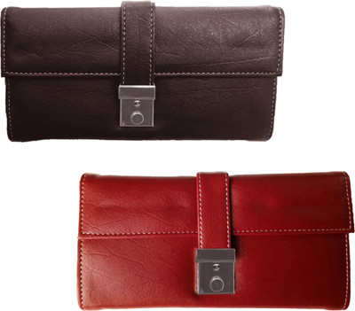 

Lady bar Casual Brown, Red Clutch