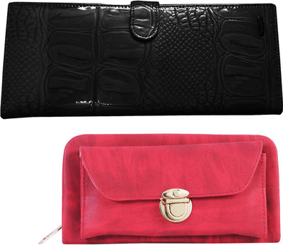 

Lady bar Casual Black, Red Clutch