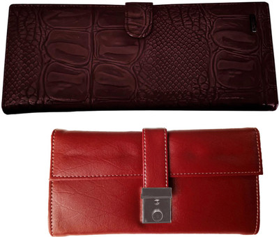 

Lady bar Casual Brown, Red Clutch