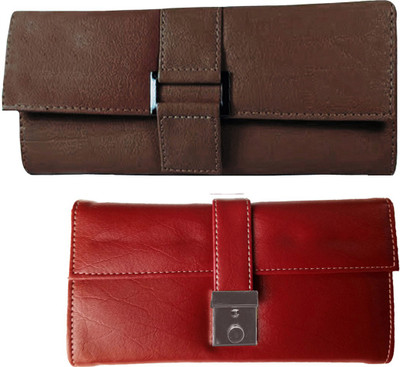 

Lady bar Casual Brown, Red Clutch