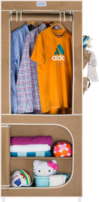 

CbeeSo Carbon Steel Collapsible Wardrobe(Finish Color - Beige)