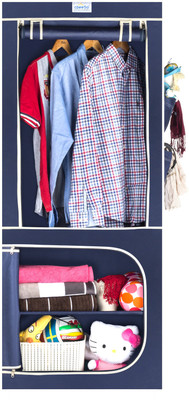 

CbeeSo Carbon Steel Collapsible Wardrobe(Finish Color - Navy Blue)