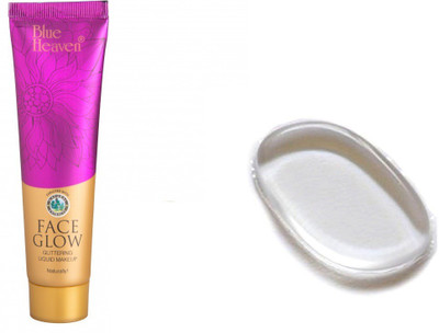 

Blue Heaven Face Glow - Skin 50 ML WITH Silicone Gel Foundation Puff Clear Makeup Cosmetic Sponge(Set of 2)