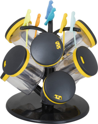 

SHUBHEKSHA 9 Pieces Modern Spice Rack (Yellow) 1 Piece Spice Set(Plastic)