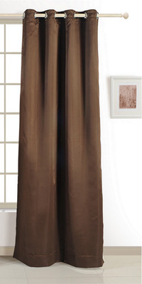 Swayam ECO Polyester Window Curtain 152 cm (4.9ft) Single Curtain(Solid Dark Brown) available at flipkart for Rs.424
