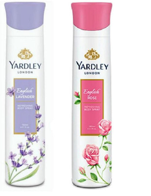 

Yardley London English Lavender and English Rose Combo Pack 2 Deodorant Spray - For Women(150 ml, Pack of 2)