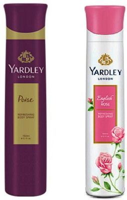 

Yardley London Poise and English Rose Combo Pack 2 Deodorant Spray - For Women(150 ml, Pack of 2)