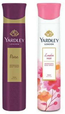 

Yardley London Poise and Mist Combo Pack 2 Deodorant Spray - For Women(150 ml, Pack of 2)