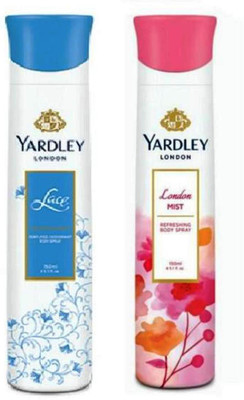 

Yardley London Lace and Mist Combo Pack 2 Deodorant Spray - For Women(150 ml, Pack of 2)