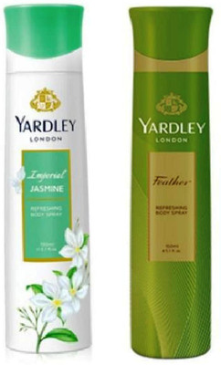 

Yardley London Jasmine and Feather Combo Pack 2 Deodorant Spray - For Women(150 ml, Pack of 2)