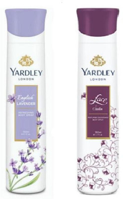 

Yardley London English Lavender and Lace Satin Combo Pack 2 Deodorant Spray - For Women(150 ml, Pack of 2)