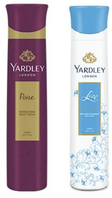 

Yardley London Poise and Lace Combo Pack 2 Deodorant Spray - For Women(150 ml, Pack of 2)