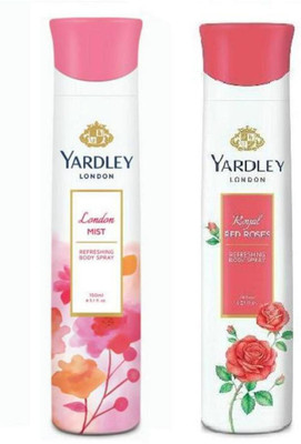 Yardley London Mist and Feather Combo Pack 2 Deodorant Spray - For Women(150 ml, Pack of 2)