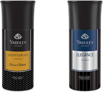 

Yardley London Citrus & Wood And Elegance Combo Pack 2 Deodorant Spray - For Men(150 ml, Pack of 2)