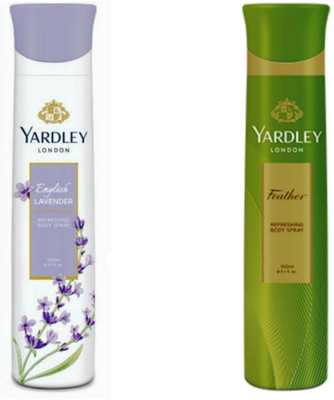 

Yardley London English Rose and Feather Combo Pack 2 Deodorant Spray - For Women(150 ml, Pack of 2)