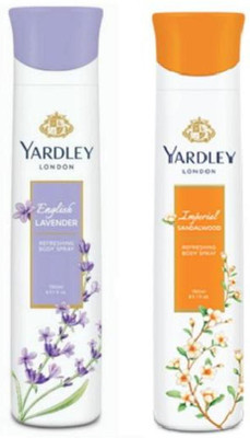 

Yardley London English Lavender and Sandalwood Combo Pack 2 Deodorant Spray - For Women(150 ml, Pack of 2)