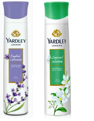 

Yardley London English Lavender and Jasmine Combo Pack 2 Deodorant Spray - For Women(150 ml, Pack of 2)