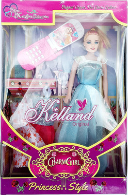 

Rean Charm Girl Kelland Light Blue Doll Set(Blue)