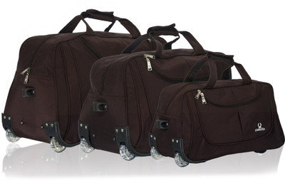 

Xerobic (Expandable) Expandable Trolly Duffel Strolley Bag(Brown)