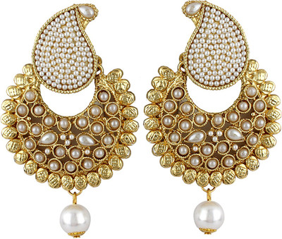 JEWELS GURU diva style Pearl Alloy Drops & Danglers JEWELS GURU diva style Pearl Alloy Drops & Danglers