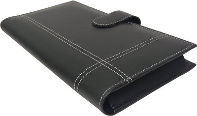 

Essart Faux Leather Check Book Holder(Set Of 1, Black)