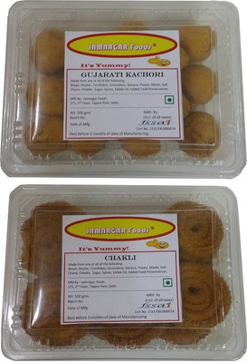 

Jamnagar Foods GUJARATI KACHORI & CHAKLI 500 GM EACH Combo(2)