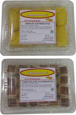 

Jamnagar Foods KESAR & CHOCOLATE NANKHATAI 480 GM EACH Combo(2)