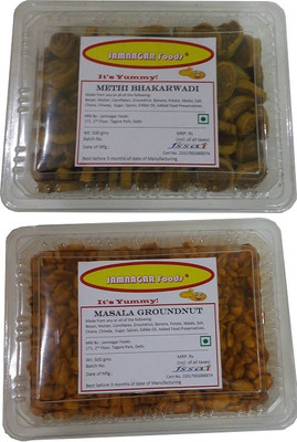

Jamnagar Foods METHI BHAKARWADI & MASALA GROUNDNUT 500 GM EACH Combo(2)