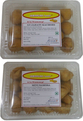 

Jamnagar Foods GUJARATI KACHORI & MINI SAMOSA 500 GM EACH Combo(2)