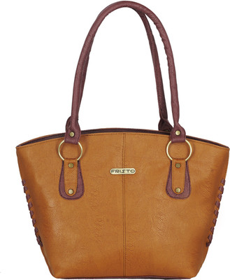 

Fristo Hand-held Bag(Tan, Purple), Purple;tan