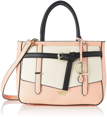 

Cathy London Hand-held Bag(Pink, Beige), Beige;pink