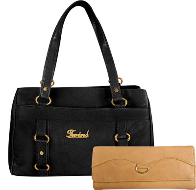 

Rashi Traders Shoulder Bag(Black, Beige), Beige;black