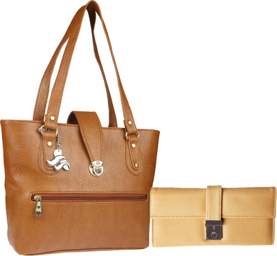 

Lady bar Hand-held Bag(Tan, Beige), Beige;tan