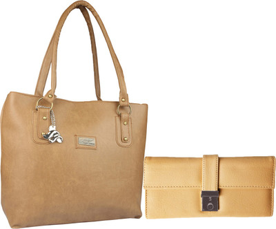 

Lady bar Hand-held Bag(Tan, Beige), Beige;tan