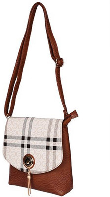 

Whiteflower Sling Bag(Brown)