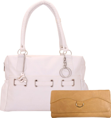 

Rashi Traders Shoulder Bag(White, Beige), Beige;white
