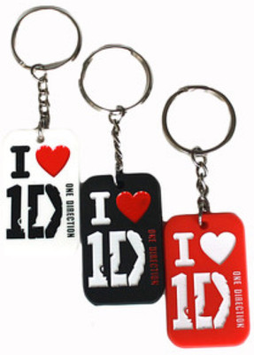 

24x7 Premium One Direction Silicone Keychain 50x30 MM ~ All 3 Key Chain