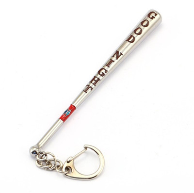 

24x7 Premium Suicide Squad Harley Quinn Baseball Bat 3D Metal Keychain Matt Gold with Realistic Detailing Key Chain