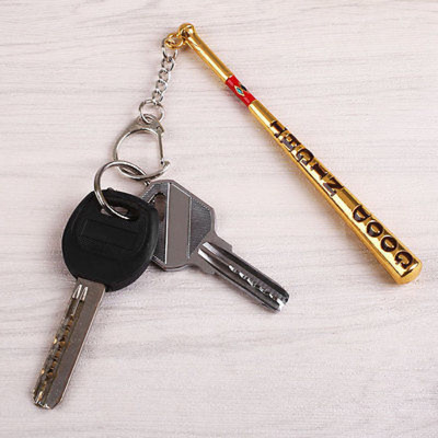 

24x7 Premium Suicide Squad Harley Quinn 3D Metal Keychain Gold Bat Baseball Good Night with Realistic Detailing Key Chain