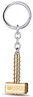 

24x7 Premium Thor Hammer Metal Keychain Gold with Realistic Detailing Key Chain