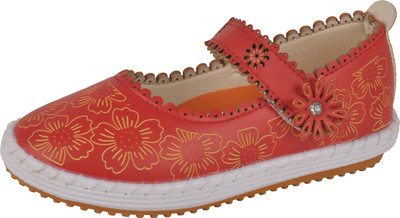 

Yellow Bee Girls Velcro Mary Janes(Red