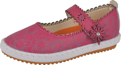 

Yellow Bee Girls Velcro Mary Janes(Pink, Dark pink