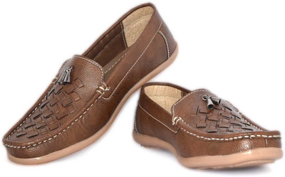 

D'zigners Boys Slip on Loafers(Brown