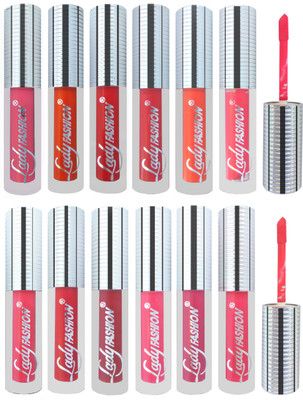 

Lady Fashion KISS PROOF SUPER MATTE LIPSTICKS (Set of 12 Lipsticks)Best Selling(Multicolor, 36 ml)
