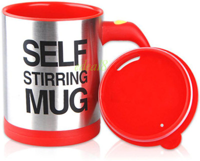 

Shape n Style Self Stirring Stainless Steel Mug(350 ml), Red