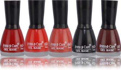 

Aroma Care Velvet Matte Nail Polish Combo Red, Orange, Peach, Brown, Black(Pack of 5)