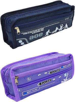 

Hrinkar Cartoon Printed Art Plastic Pencil Boxes(Set of 2, Multicolor)