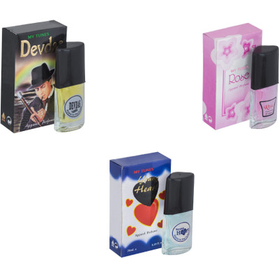 My Tunes Combo Devdas-Rose-Younge Heart Blue Eau de Toilette - 60 ml(For Men & Women)